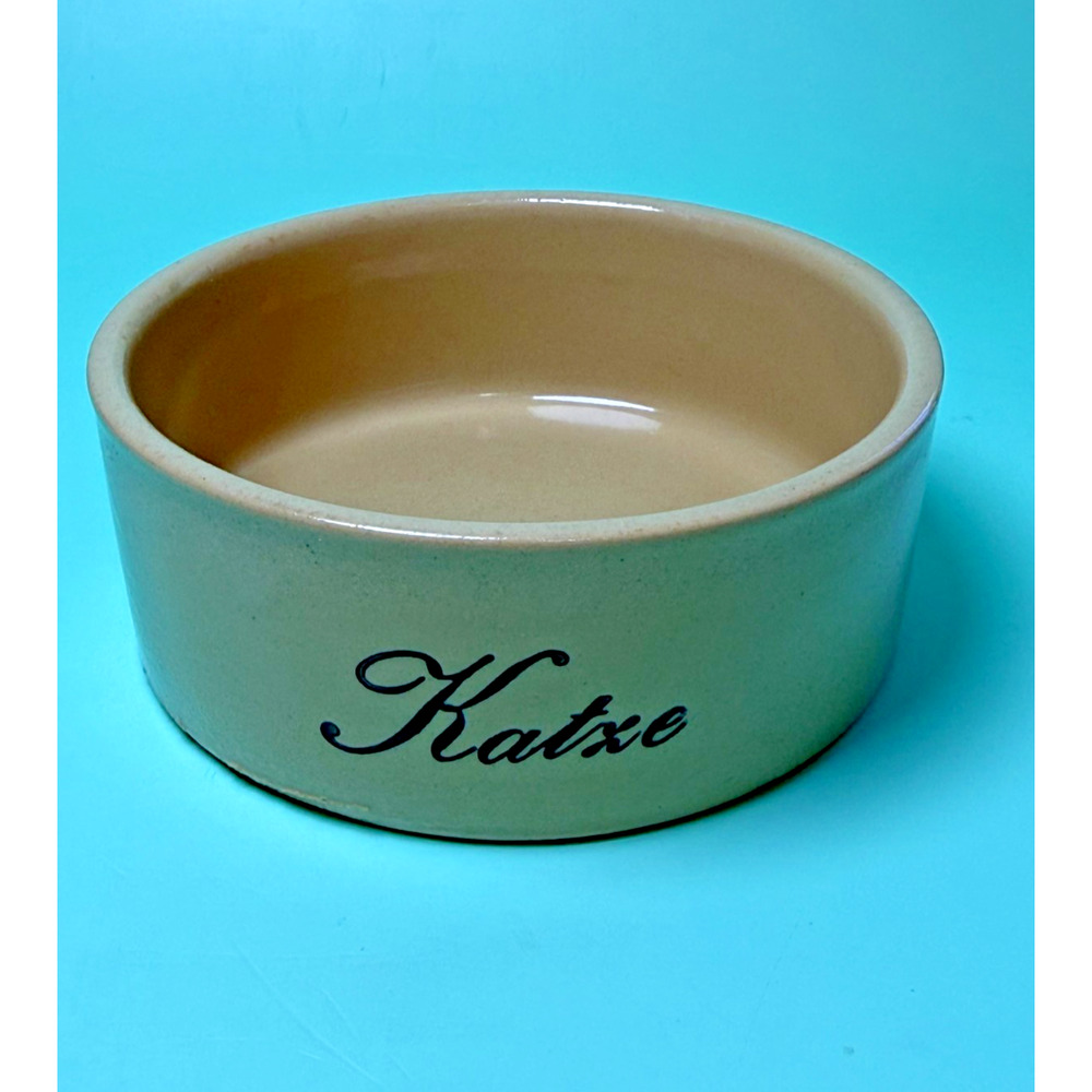 Vintage Pearsons of Chesterfield 1810 English Stoneware Cat Katze Pet Bowl Crock
